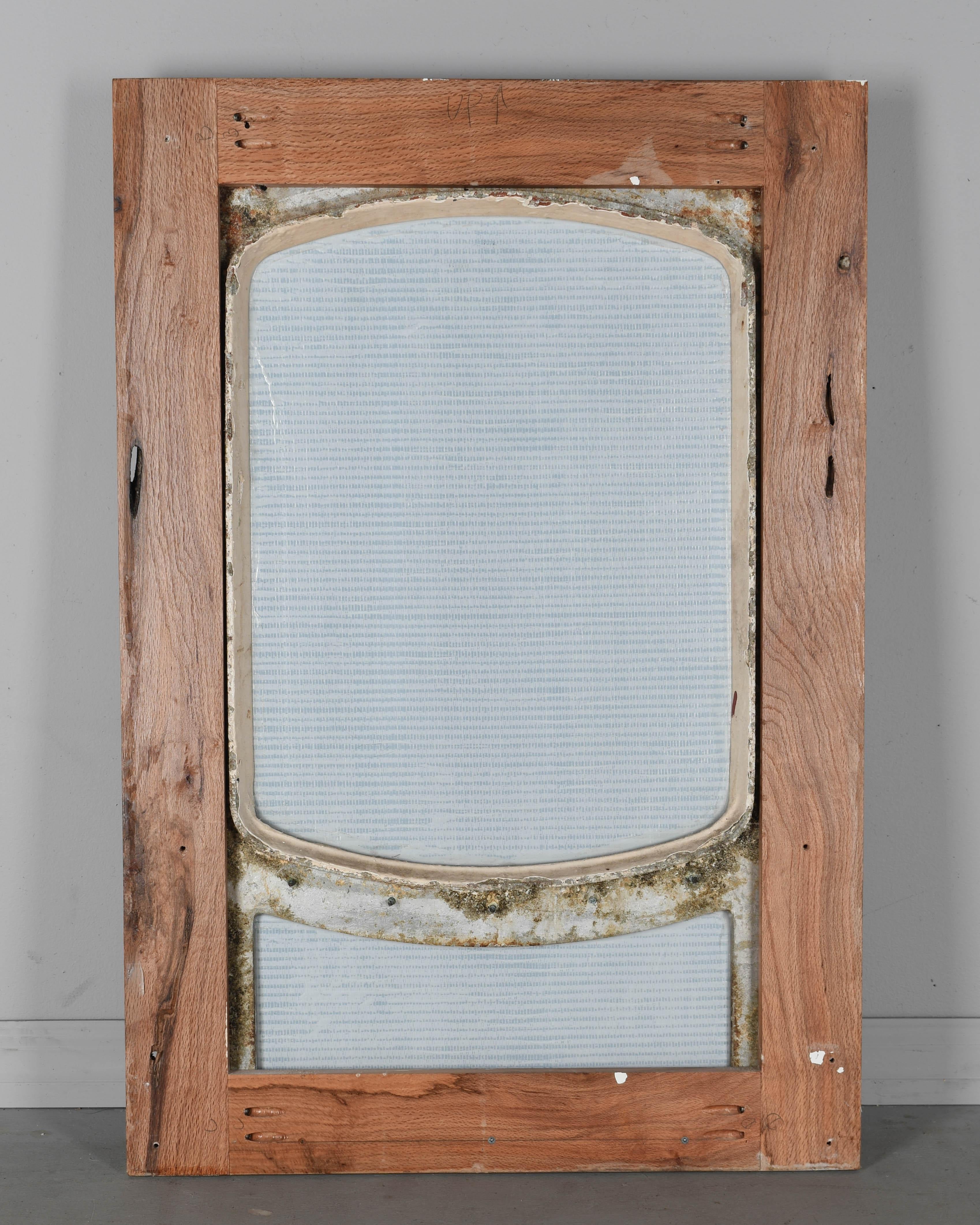 Hand-Crafted Salvaged Ship Portal Wall Mirror with Shelf For Sale