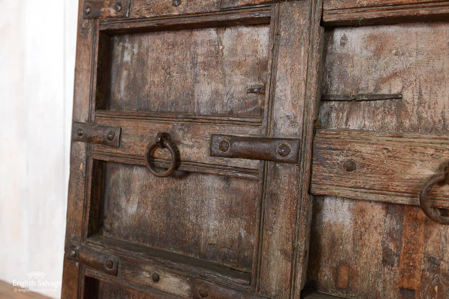 Wood Salvaged Teak Indian Door, 20th Century For Sale