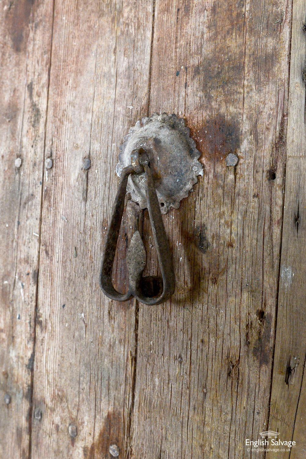 Salvaged Weathered Gate with Judas Door, 20th Century In Good Condition For Sale In London, GB