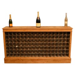 Salvaged Wine Rack Vintage Cellar Crate 112 Bottles Champagne