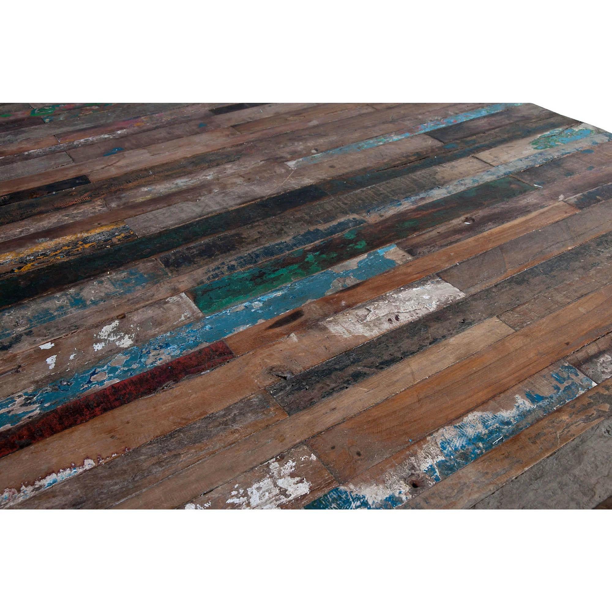 Balinais Table à tréteaux balinais en bois de récupération II en vente