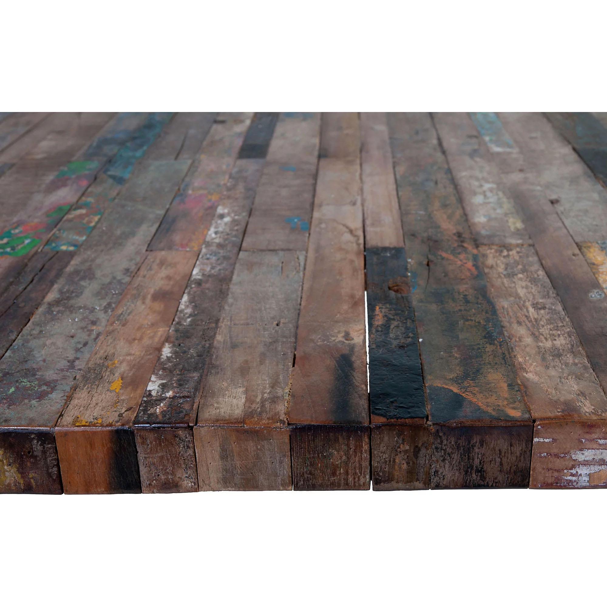 20th Century Salvaged Wood Balinese Trestle Table II For Sale