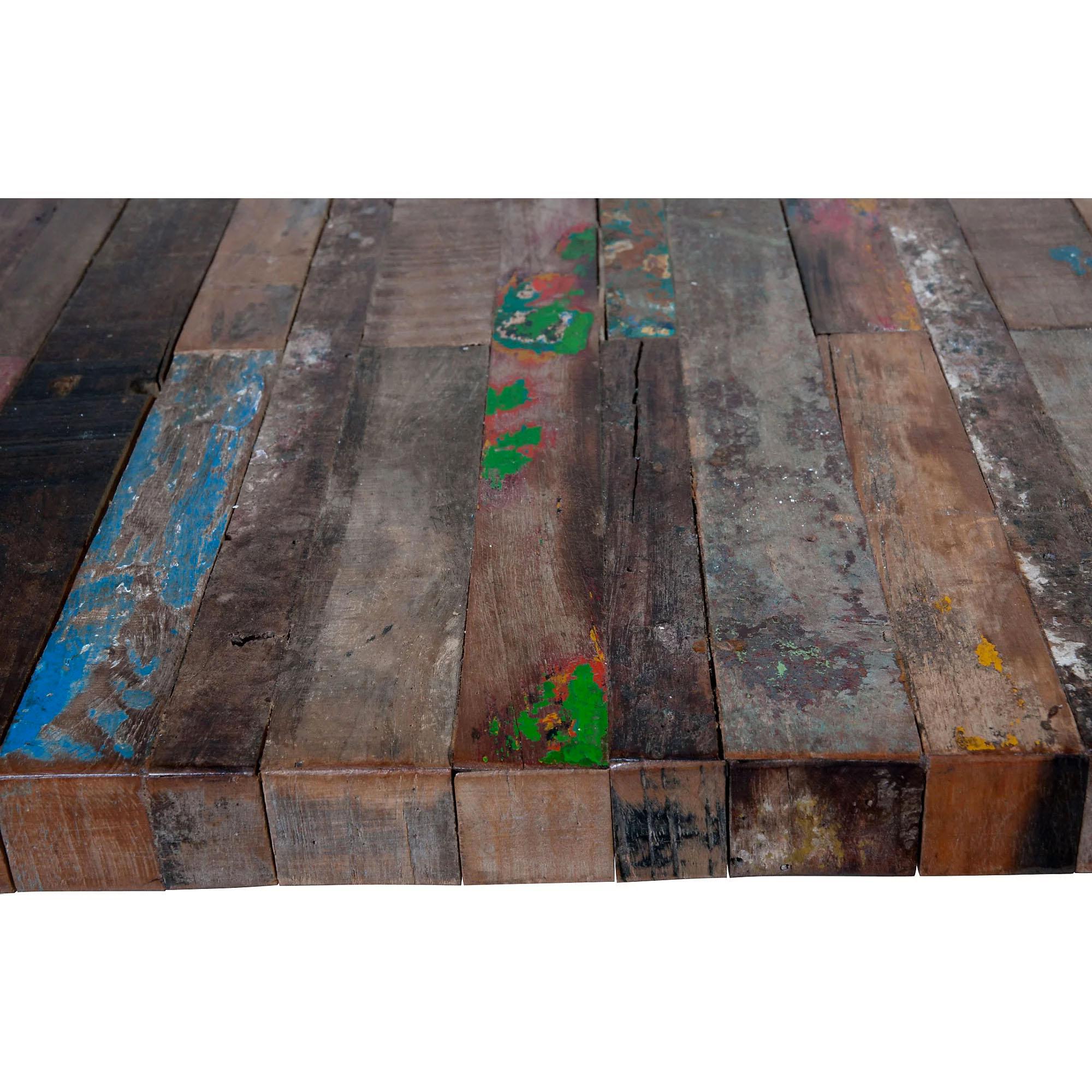 Reclaimed Wood Salvaged Wood Balinese Trestle Table II For Sale