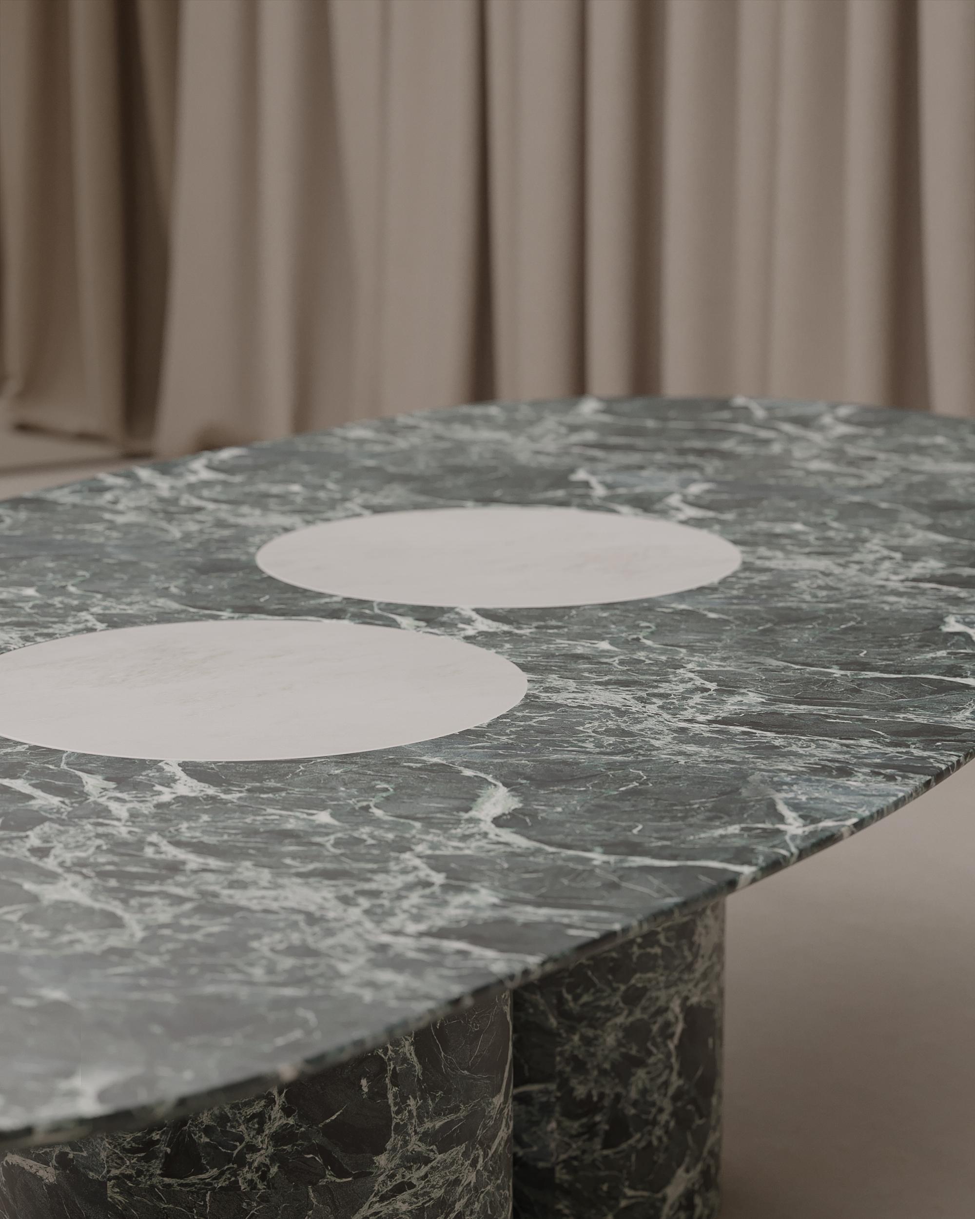 Italian Salvante D1 Dining Table, Bianco Namibia Marble by Piotr Dąbrowa For Sale