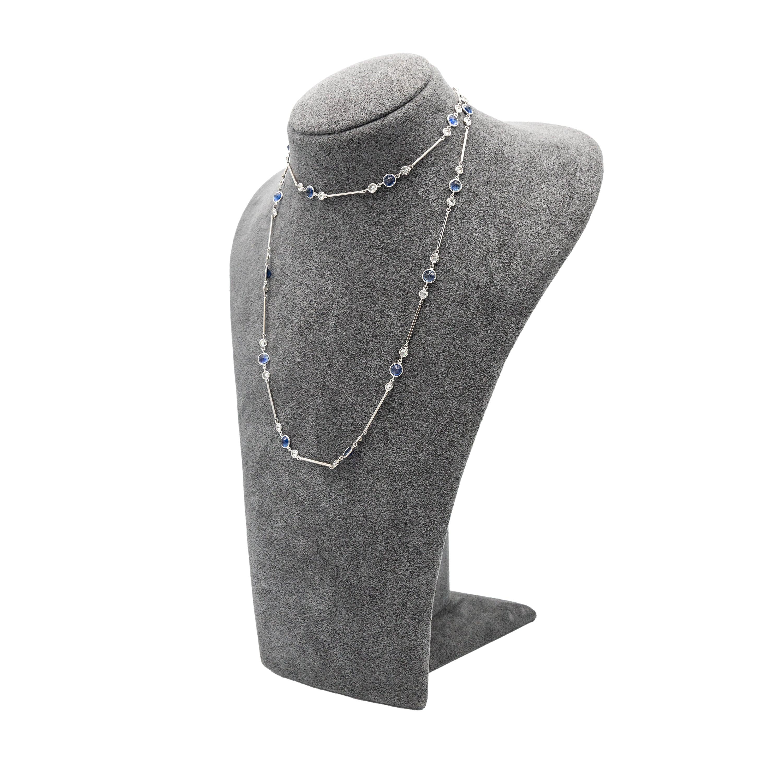 Collana Salvati con zaffiri e diamanti - anni '10 In condizioni ottime in vendita a Milano, IT