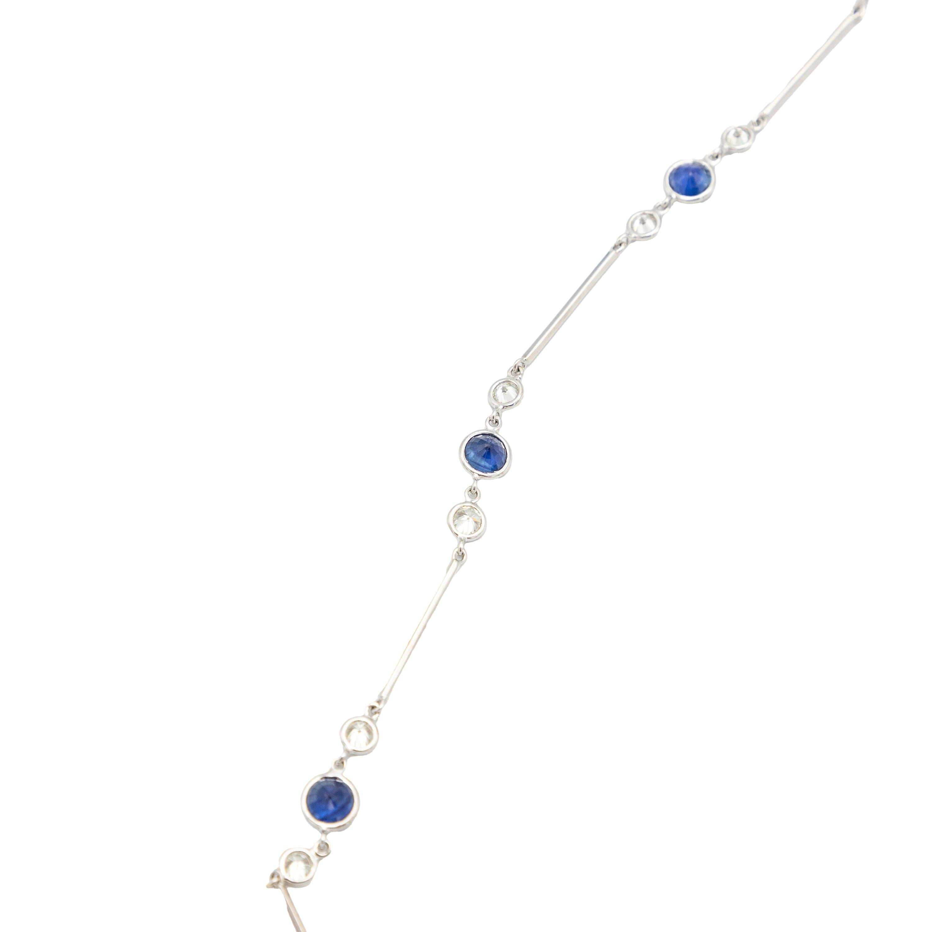 Collana Salvati con zaffiri e diamanti - anni '10 in vendita 3