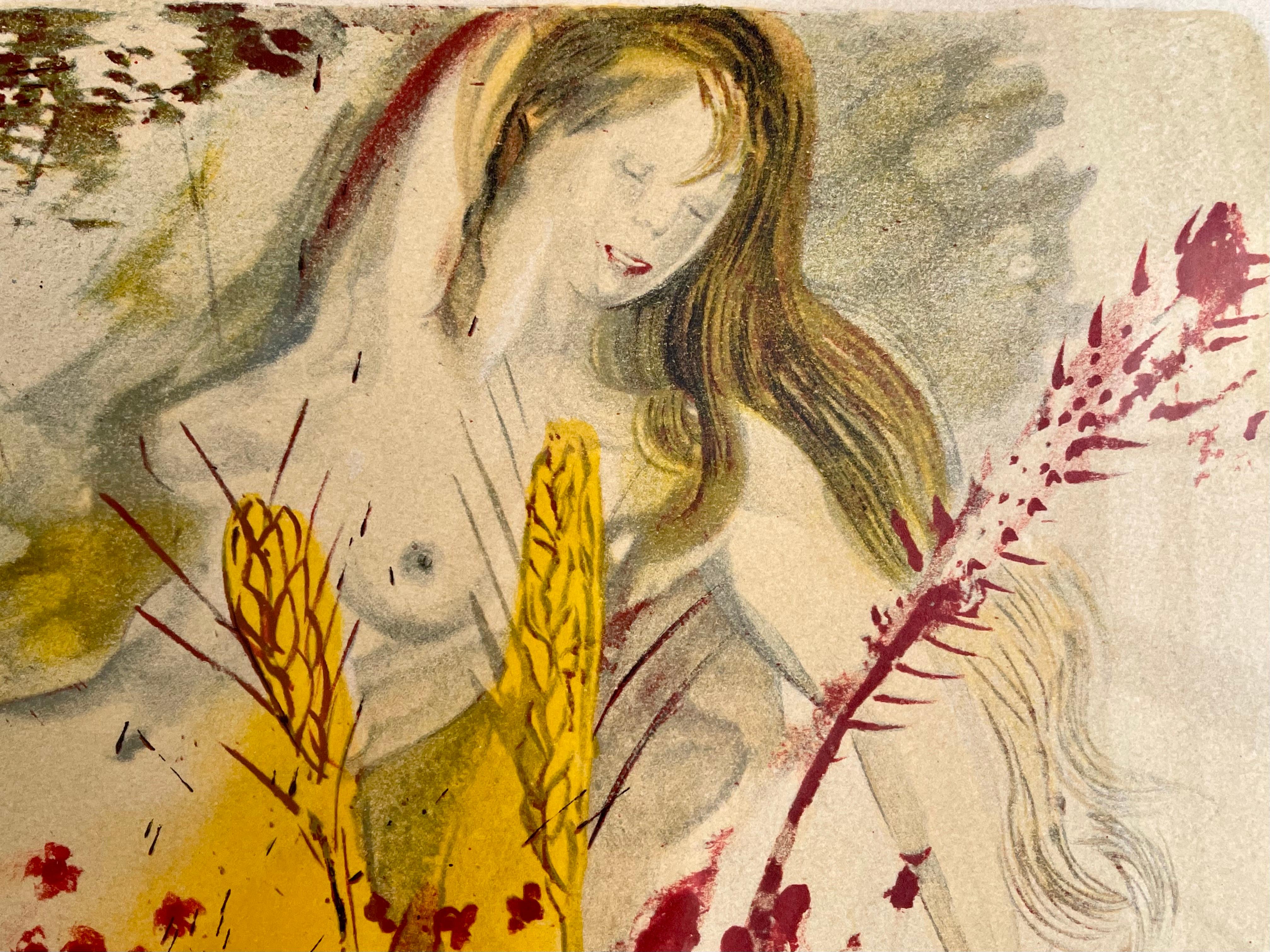 20ième siècle Le Salvator Dali, l'épreuve d'artiste de lithographie « Summer » des saisons, 20e siècle en vente