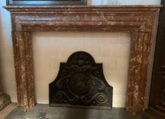 Salvator Rosa fireplace in Rosso Francia marble, Italy