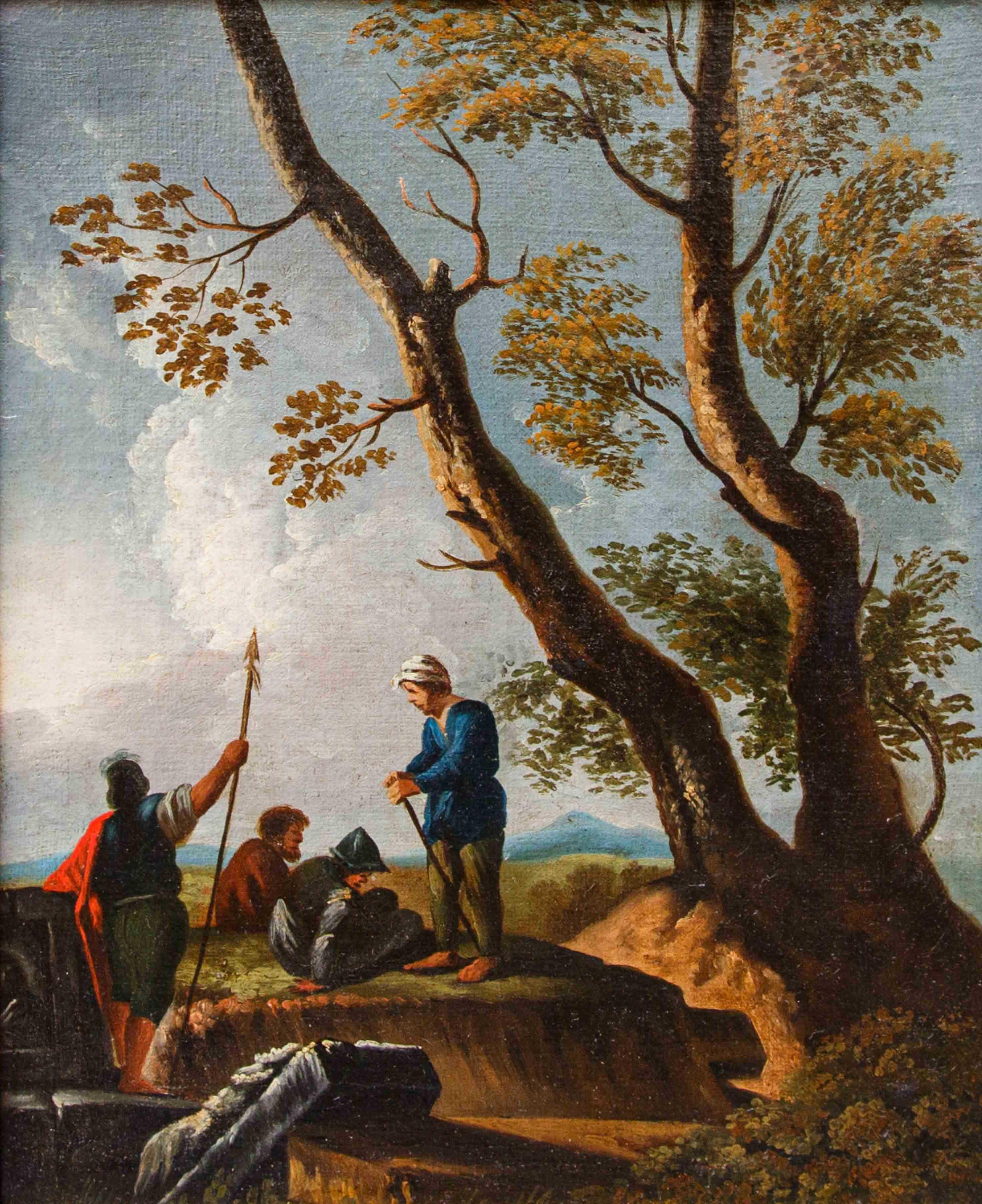 Bottega di Salvator Rosa (Napoli, 1615 – Roma, 1673), La sosta im Angebot 7