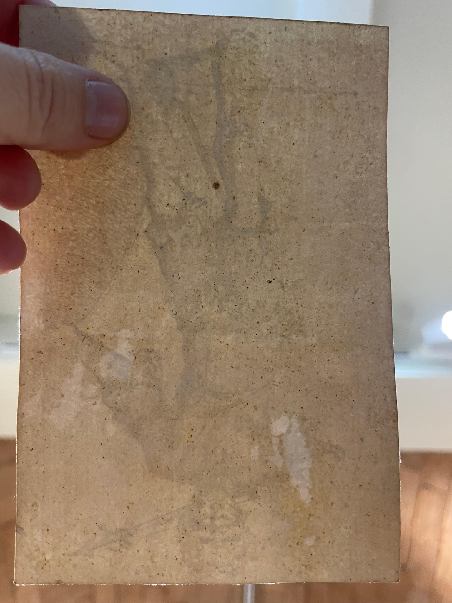 Salvator Rosa. Grabado original: Guerrero con  Maza y escudo. Siglo XVII. en venta 4