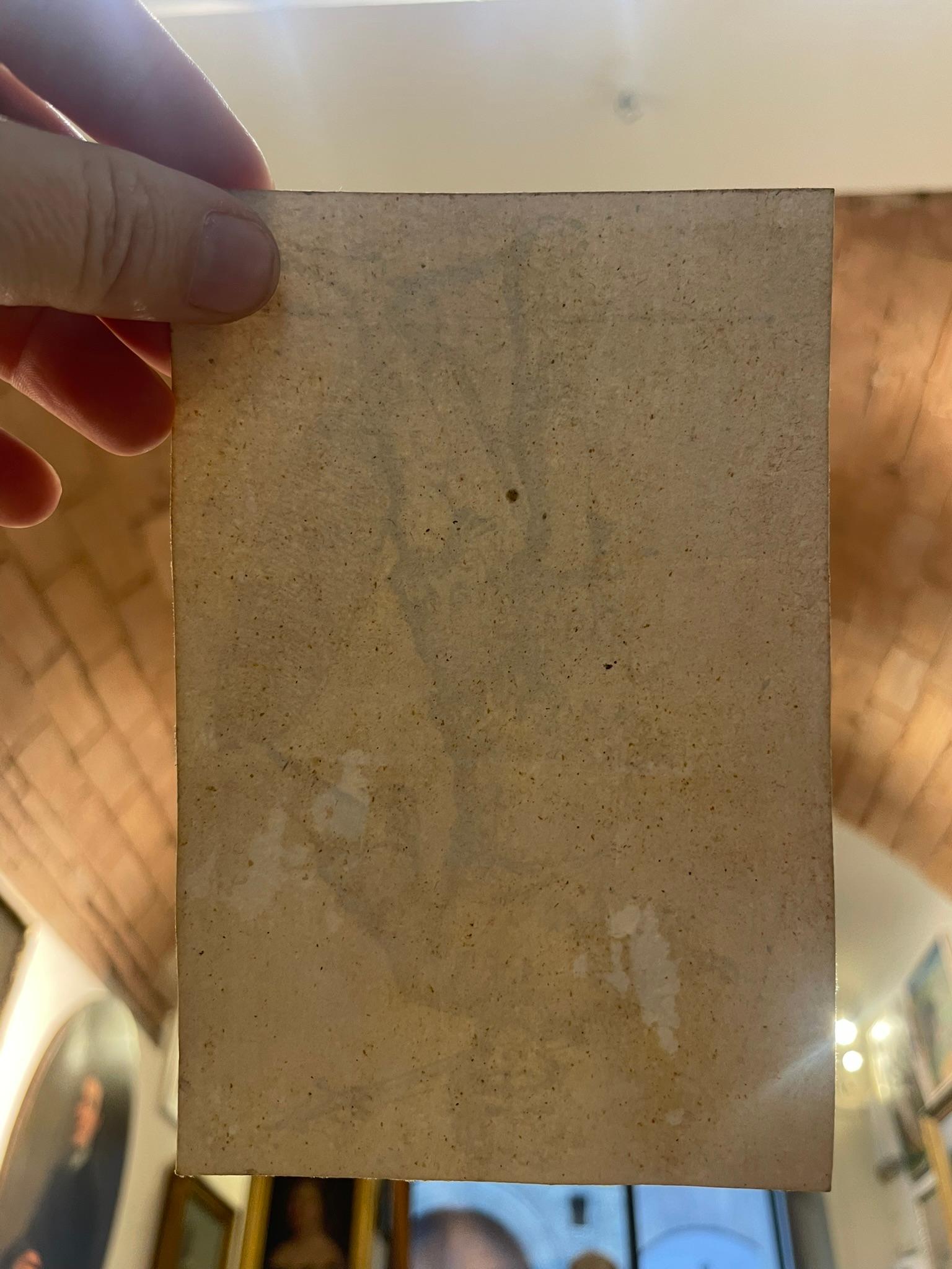 Salvator Rosa. Grabado original: Guerrero con  Maza y escudo. Siglo XVII. en venta 7