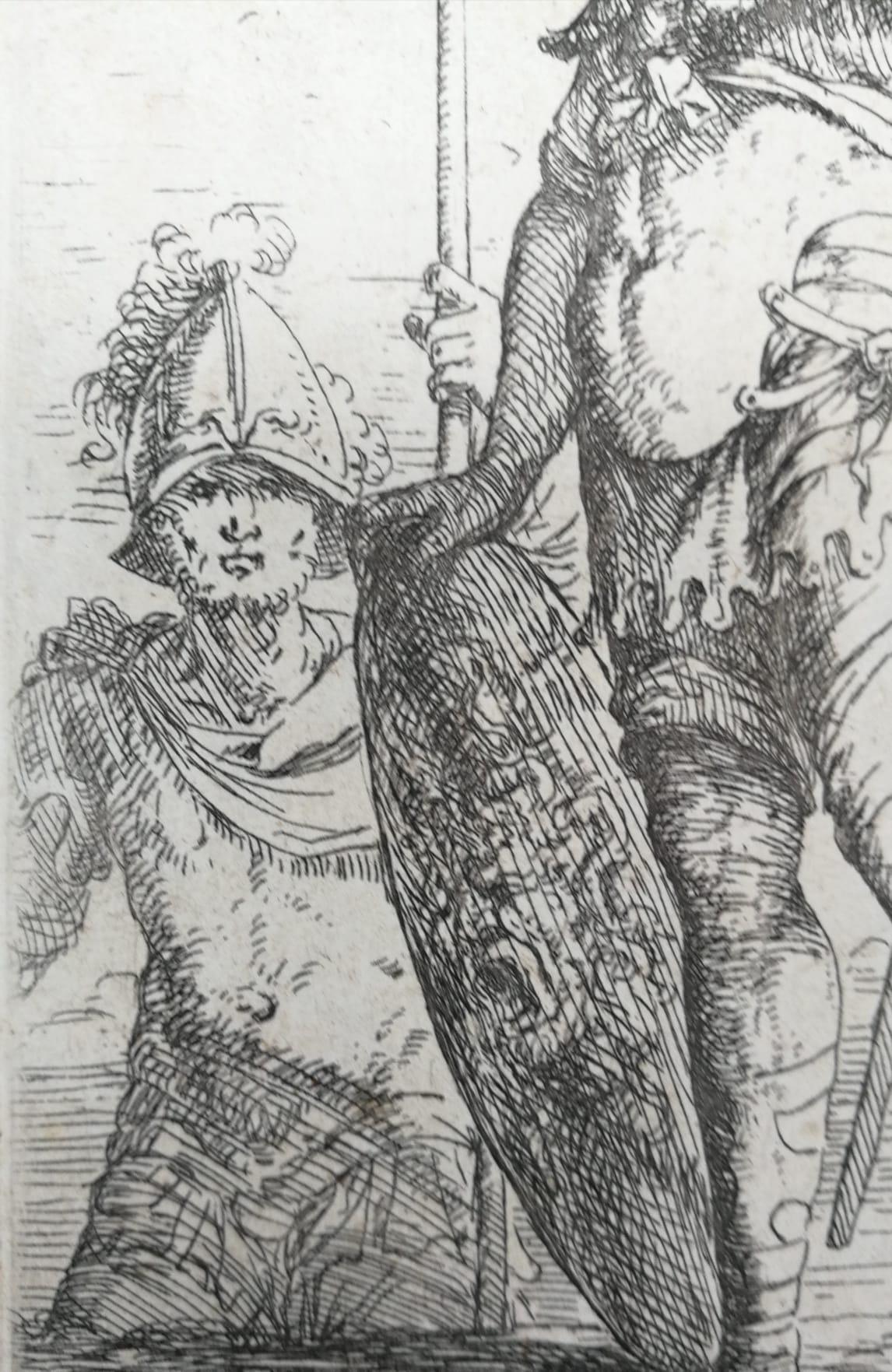 Salvator Rosa, Soldier with the Shield of Medusa, Etching, Figurine Series, 17th in vendita 2