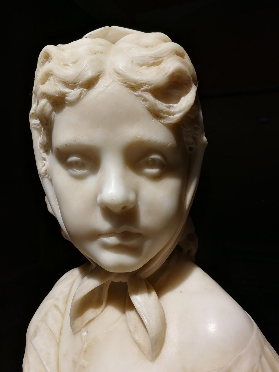 Salvatore Albano signed dated 19th century figurative italian marble sculpture For Sale 5