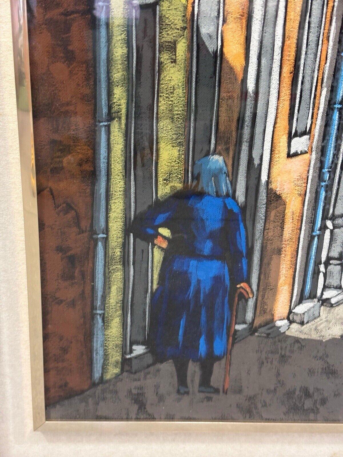 Salvatore Aquino Oil Painting on Canvas 1970's In Good Condition For Sale In Taranto, IT