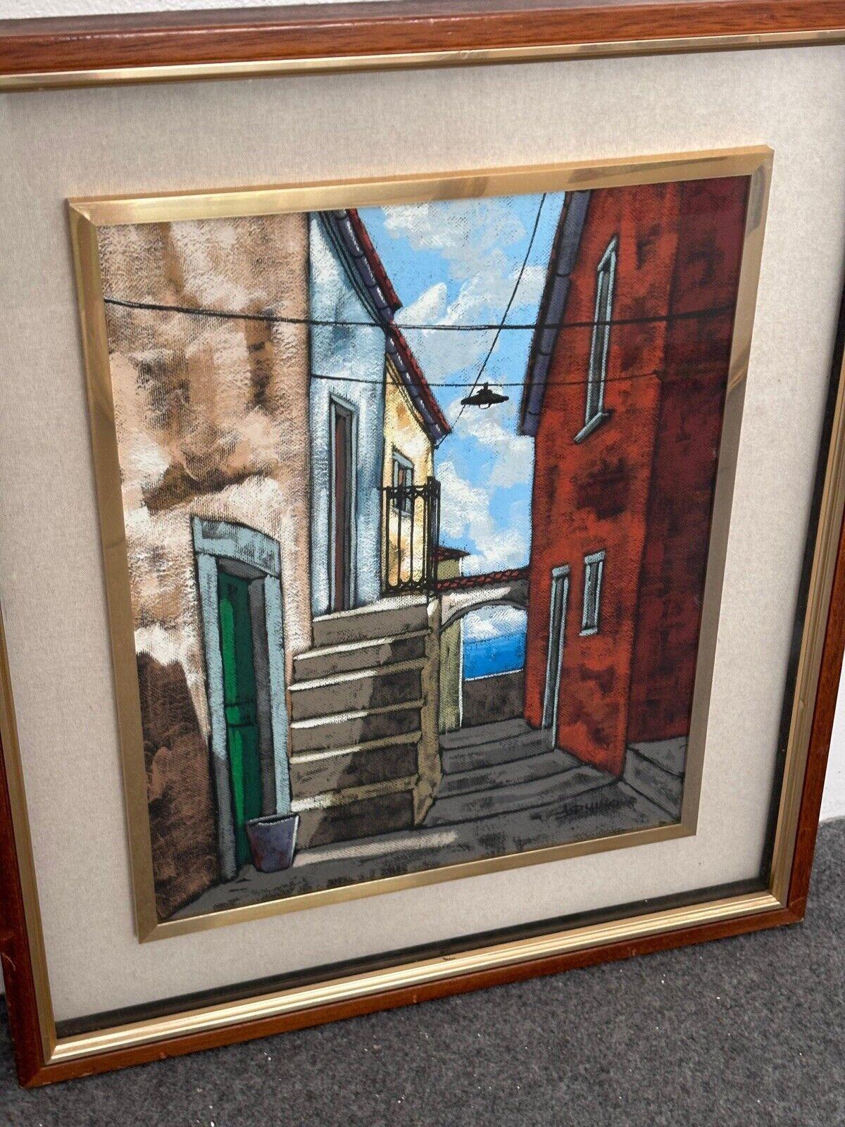Salvatore Aquino Oil Painting on Canvas 1970's In Good Condition For Sale In Taranto, IT
