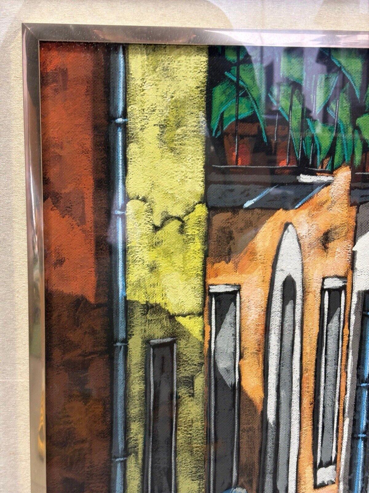 Late 20th Century Salvatore Aquino Oil Painting on Canvas 1970's For Sale