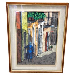 Salvatore Aquino Pintura al óleo sobre lienzo 1970's