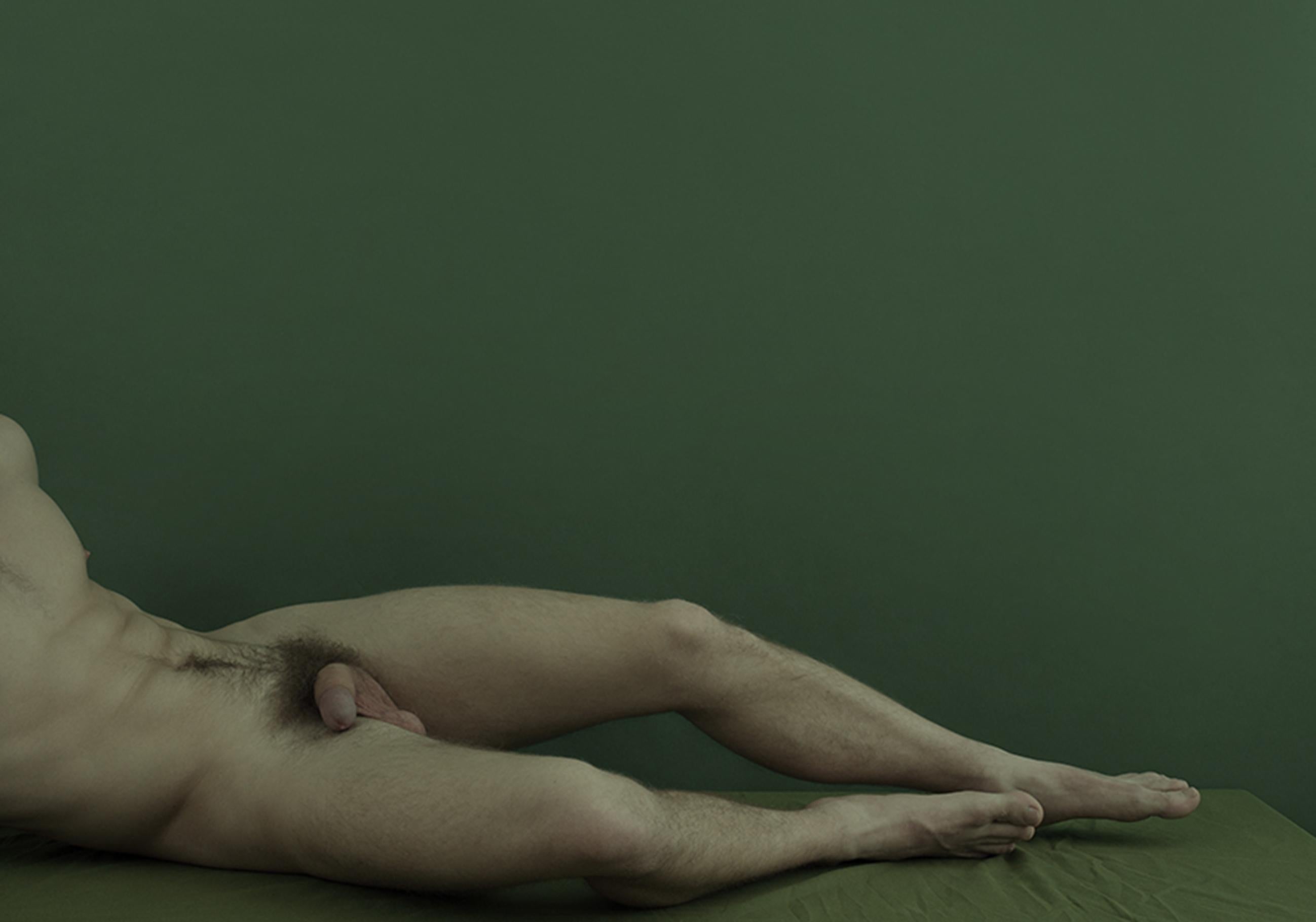 Untitled 17 and 22. Diptych, Paranoia Series. Male Nude. Color Photograph For Sale 1