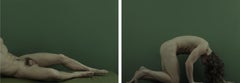 Untitled 17 and 22. Diptych, Paranoia Series. Male Nude. Color Photograph