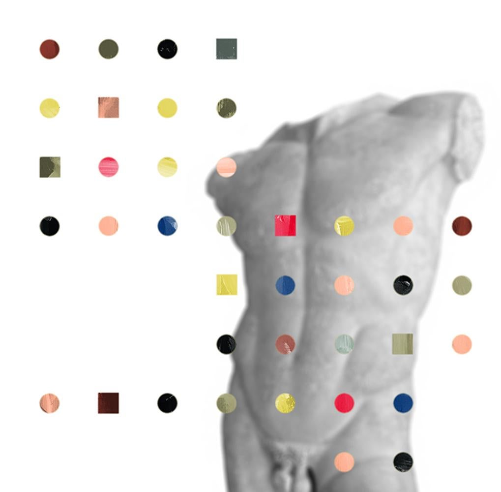Untitled, Balance Series. Male Nude Torso.  Digital Collage Color Photograph For Sale 1