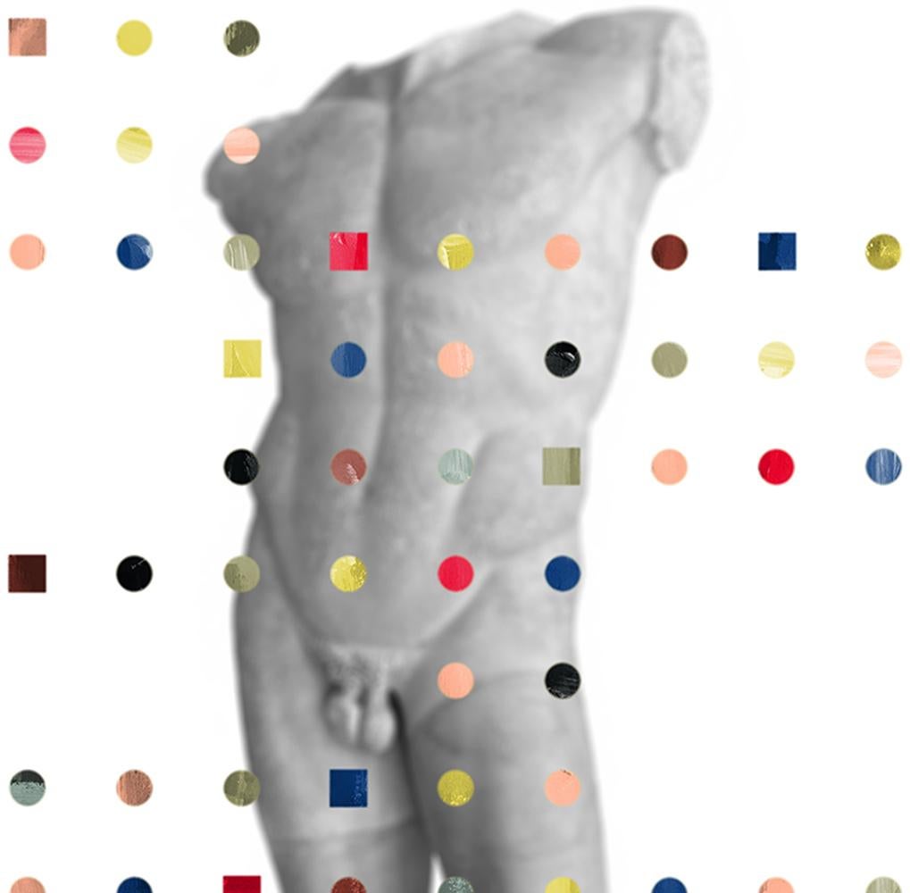 Untitled, Balance Series. Male Nude Torso.  Digital Collage Color Photograph For Sale 2