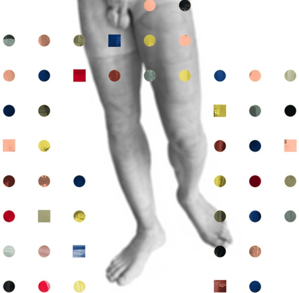 Untitled, Balance Series. Male Nude Torso.  Digital Collage Color Photograph For Sale 3