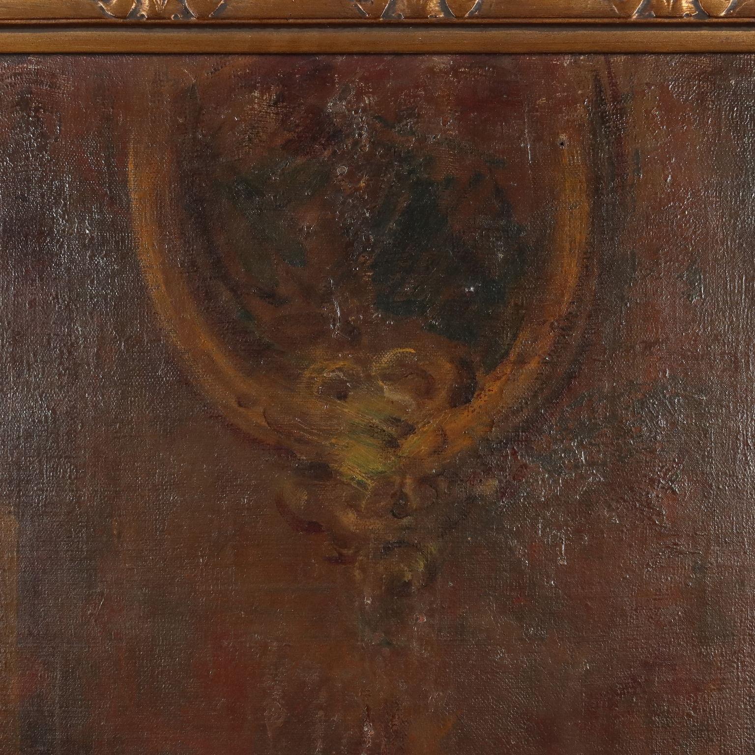 Cuadro de escena galante de Salvagtore Balsamo de principios del siglo XX 2