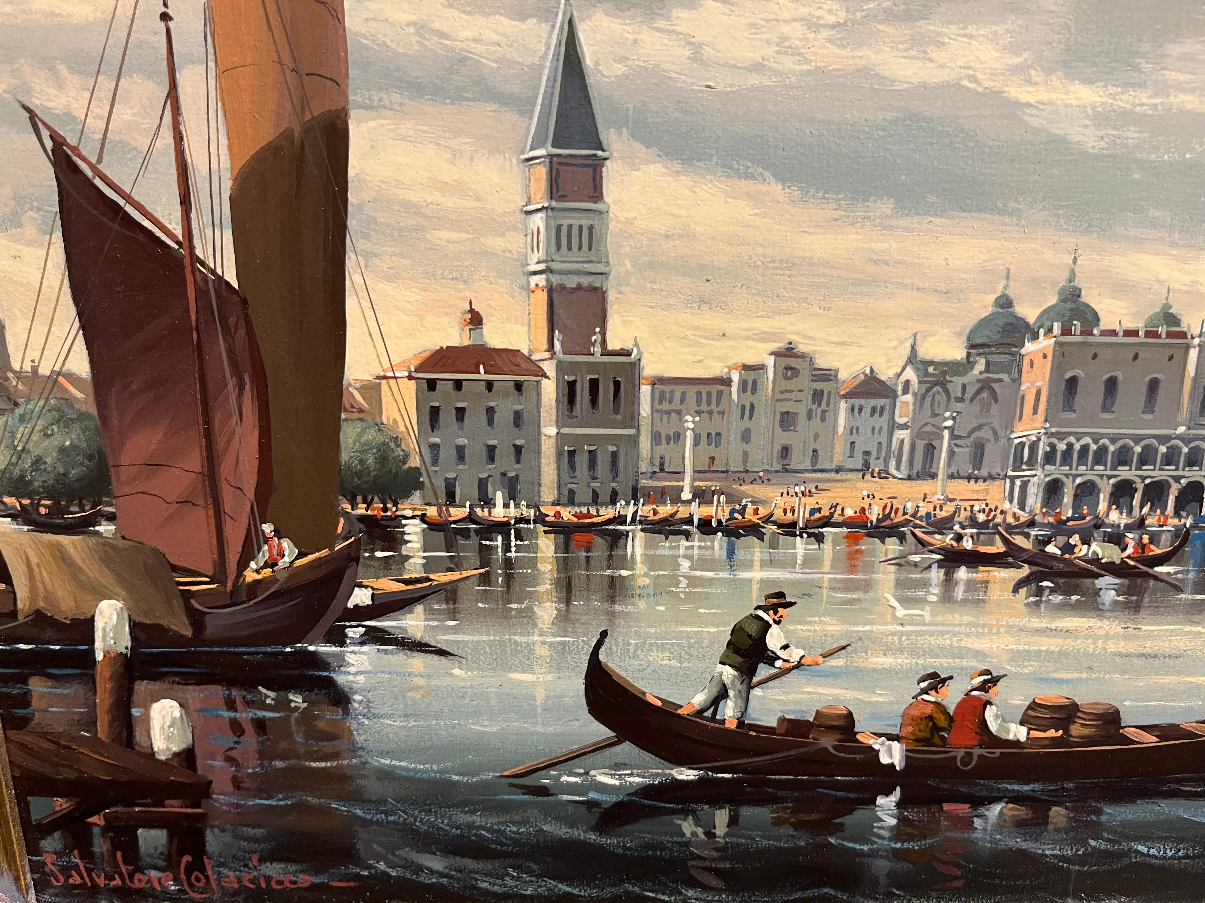 HUGE OIL PAINTING by SALVATORE COLACICCO (NAVY ADMIRALTY 20th CENTURY PIECE  For Sale 4