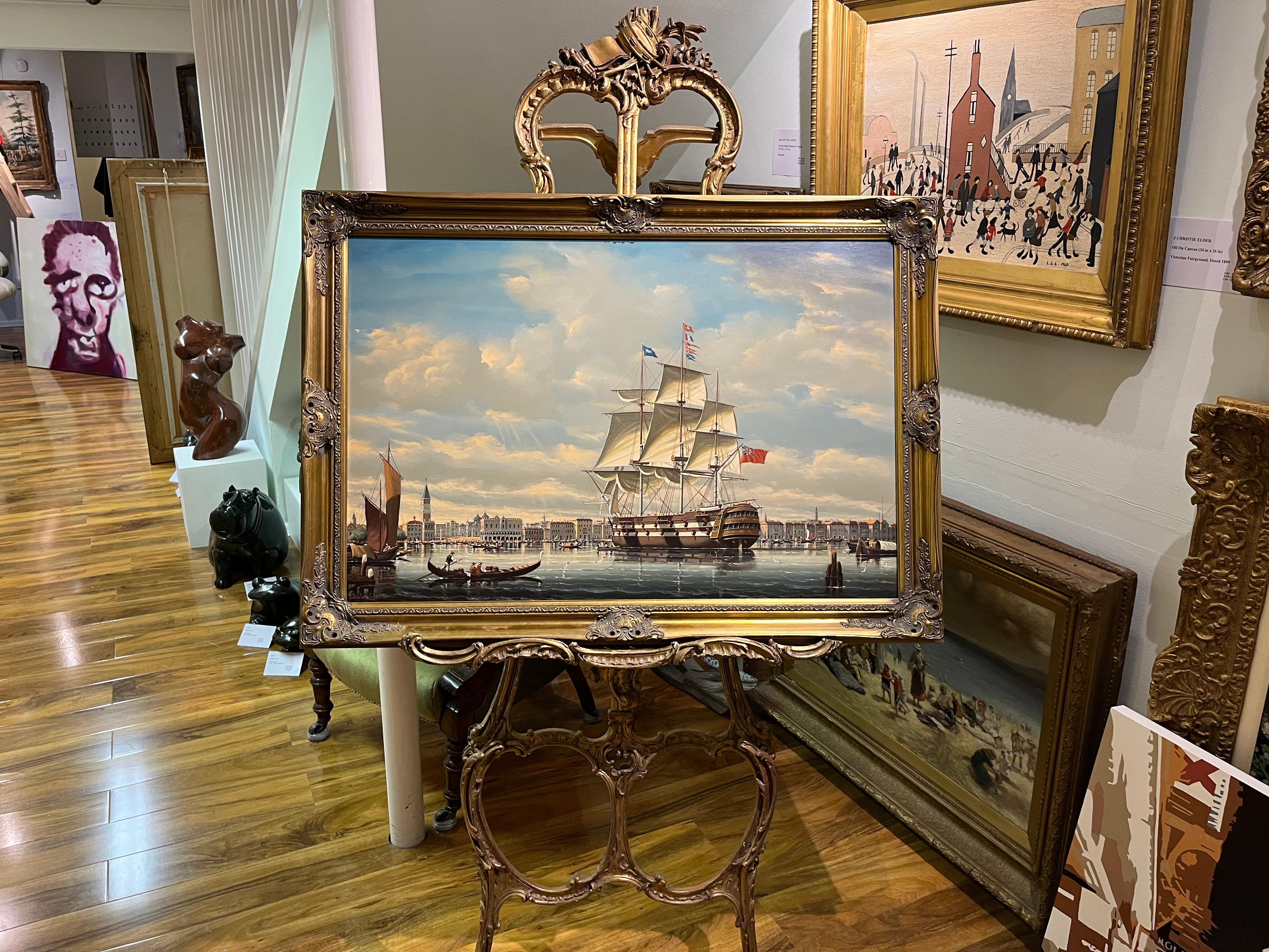 HUGE OIL PAINTING by SALVATORE COLACICCO (NAVY ADMIRALTY 20th CENTURY PIECE  For Sale 11