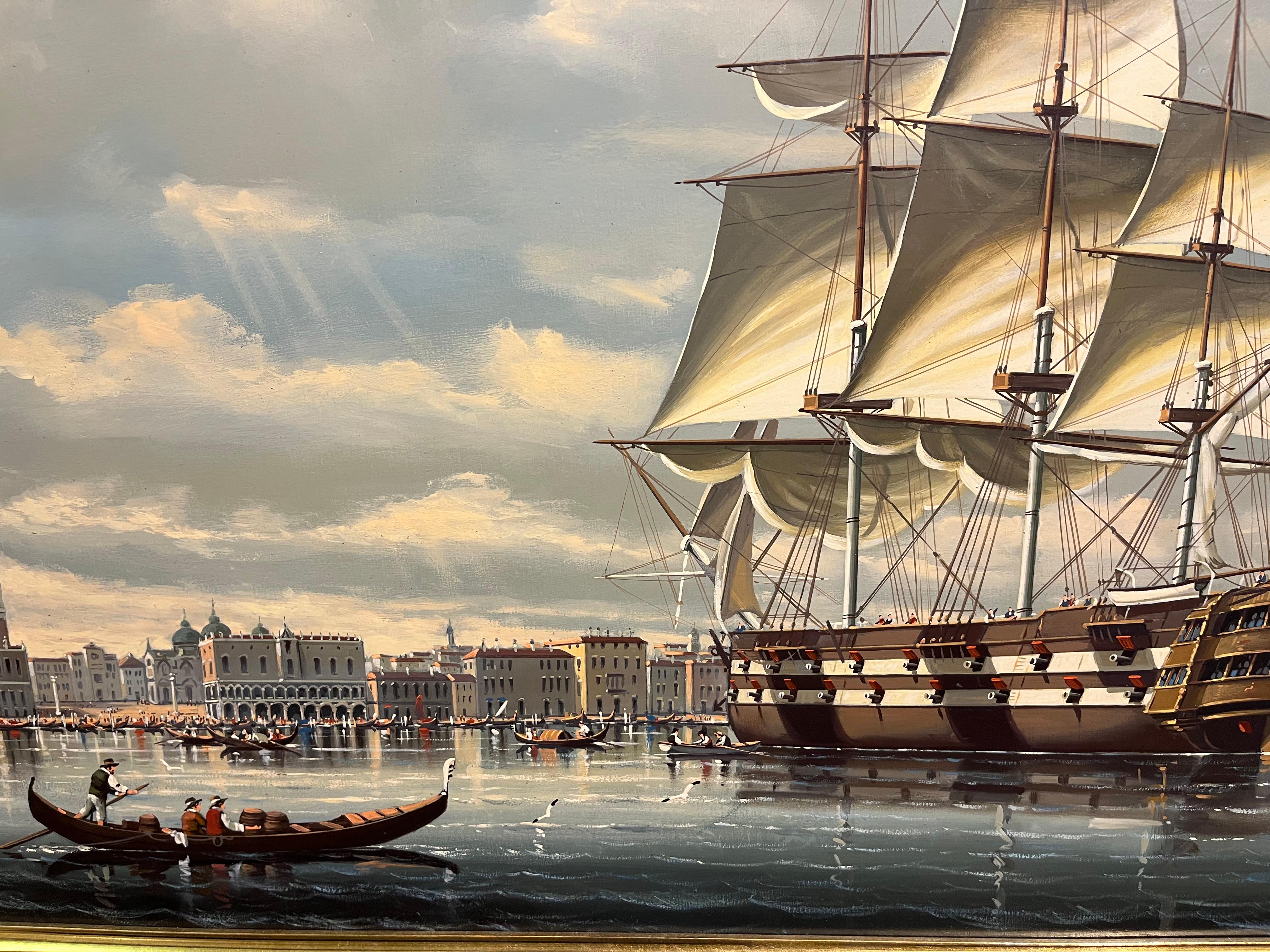 HUGE OIL PAINTING by SALVATORE COLACICCO (NAVY ADMIRALTY 20th CENTURY PIECE  For Sale 1