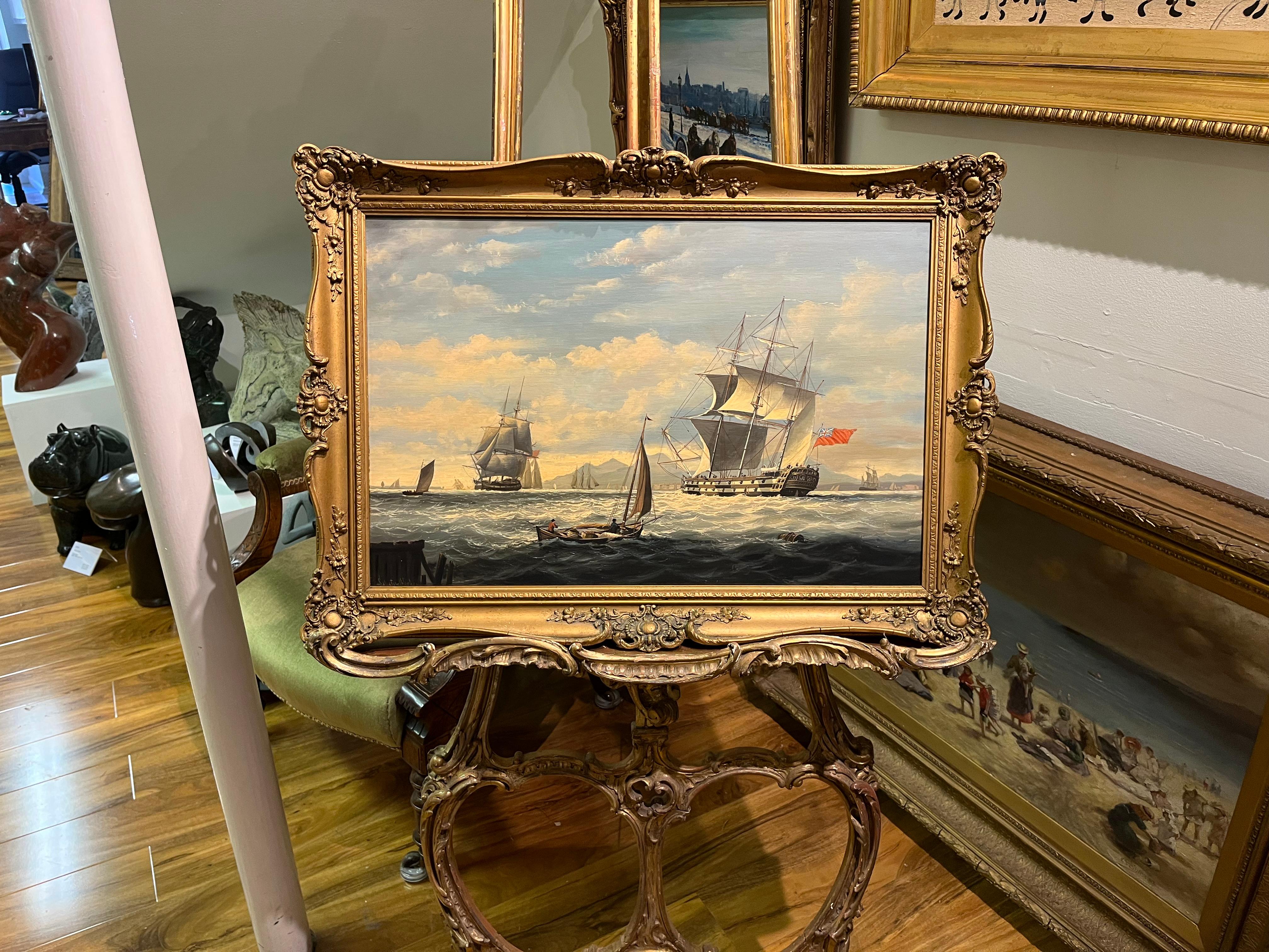 LARGE OIL PAINTING by SALVATORE COLACICCO (NAVY ADMIRALTY 20th CENTURY PIECE  For Sale 9