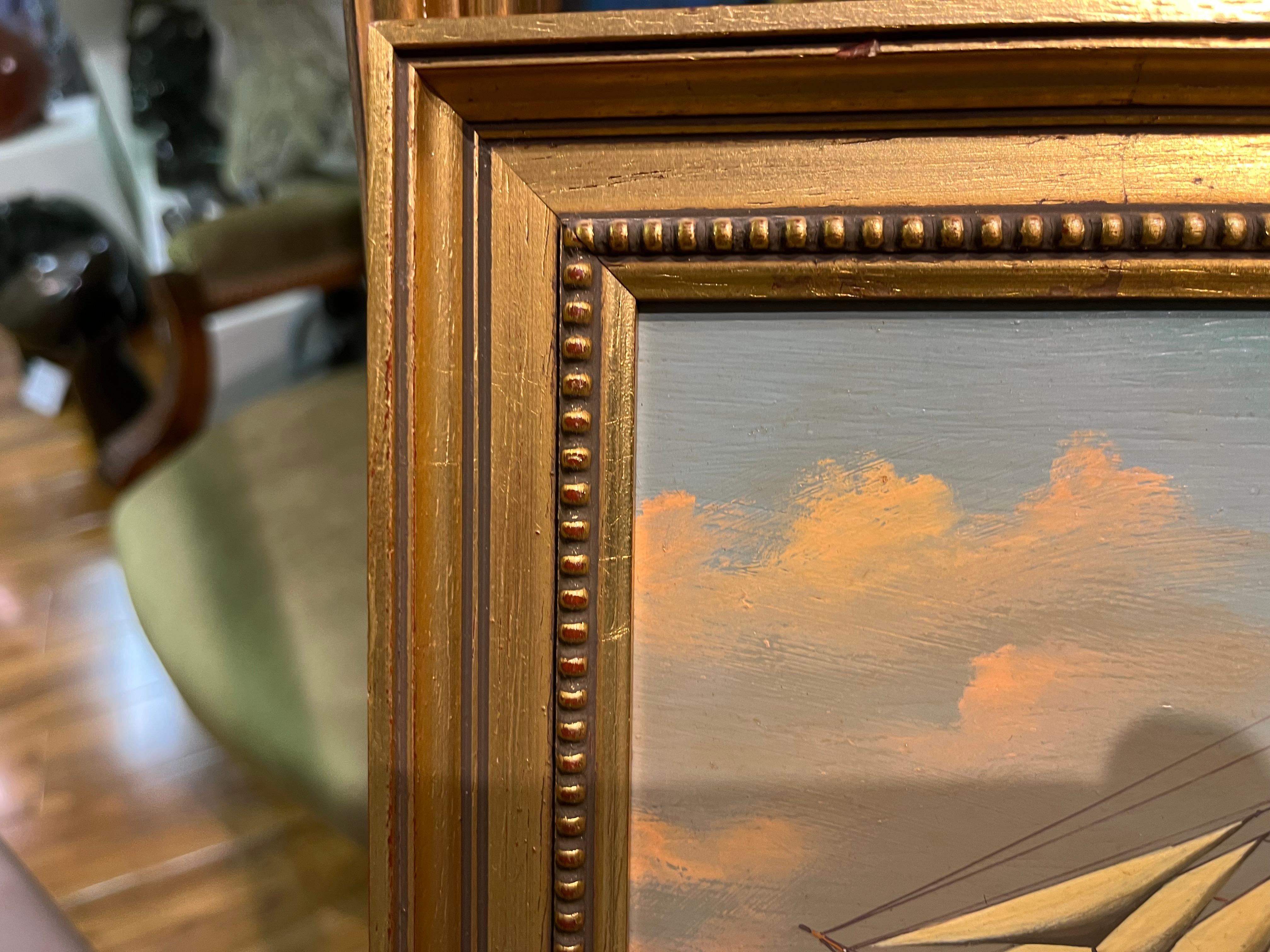 OIL PAINTING SMALL  SALVATORE COLACICCO (NAVY ADMIRALTY 20th CENTURY

Very good condition for age , (see pictures)

FINE RARE MARTINE PAINTING ORIGINAL

20th Century OLD MASTER STYLE OIL PAINTING GOLD GILT FRAME

By Similar $3,000 Premier