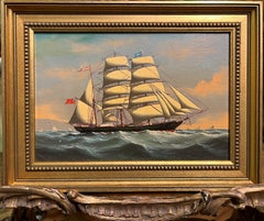 OIL PAINTING Small by SALVATORE COLACICCO (NAVY ADMIRALTY 20th CENTURY PIECE 