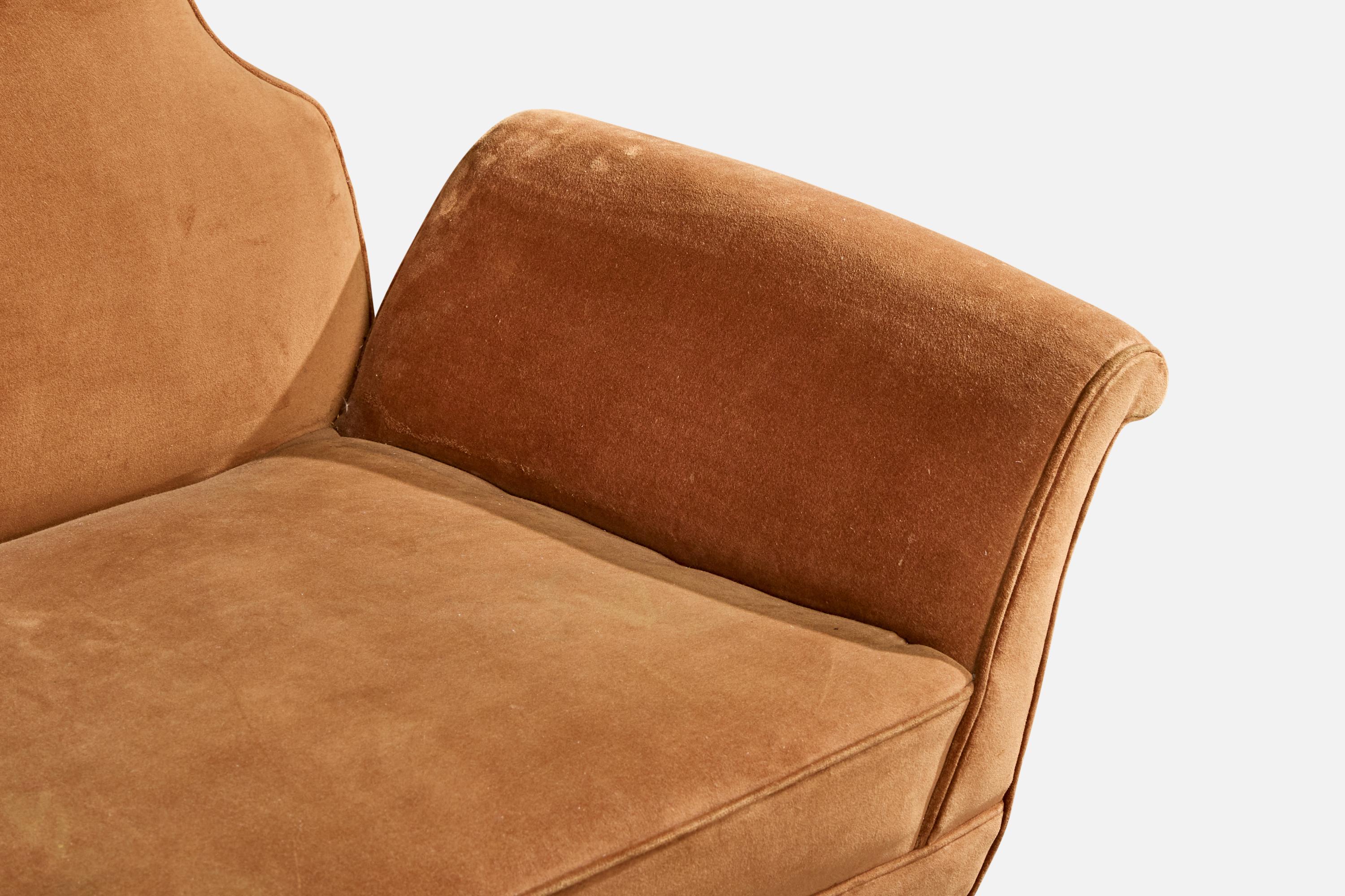 Salvatore Dinucci, Canapé, Wood, Velours, Brésil, années 1950 en vente 4