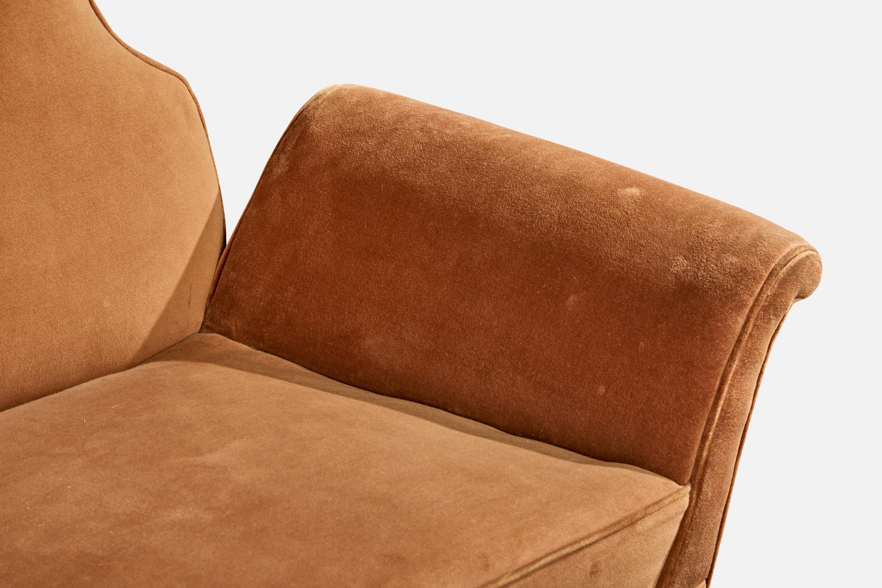 Salvatore Dinucci, Sofa, Holz, Samt, Brasilien, 1950er Jahre im Angebot 6