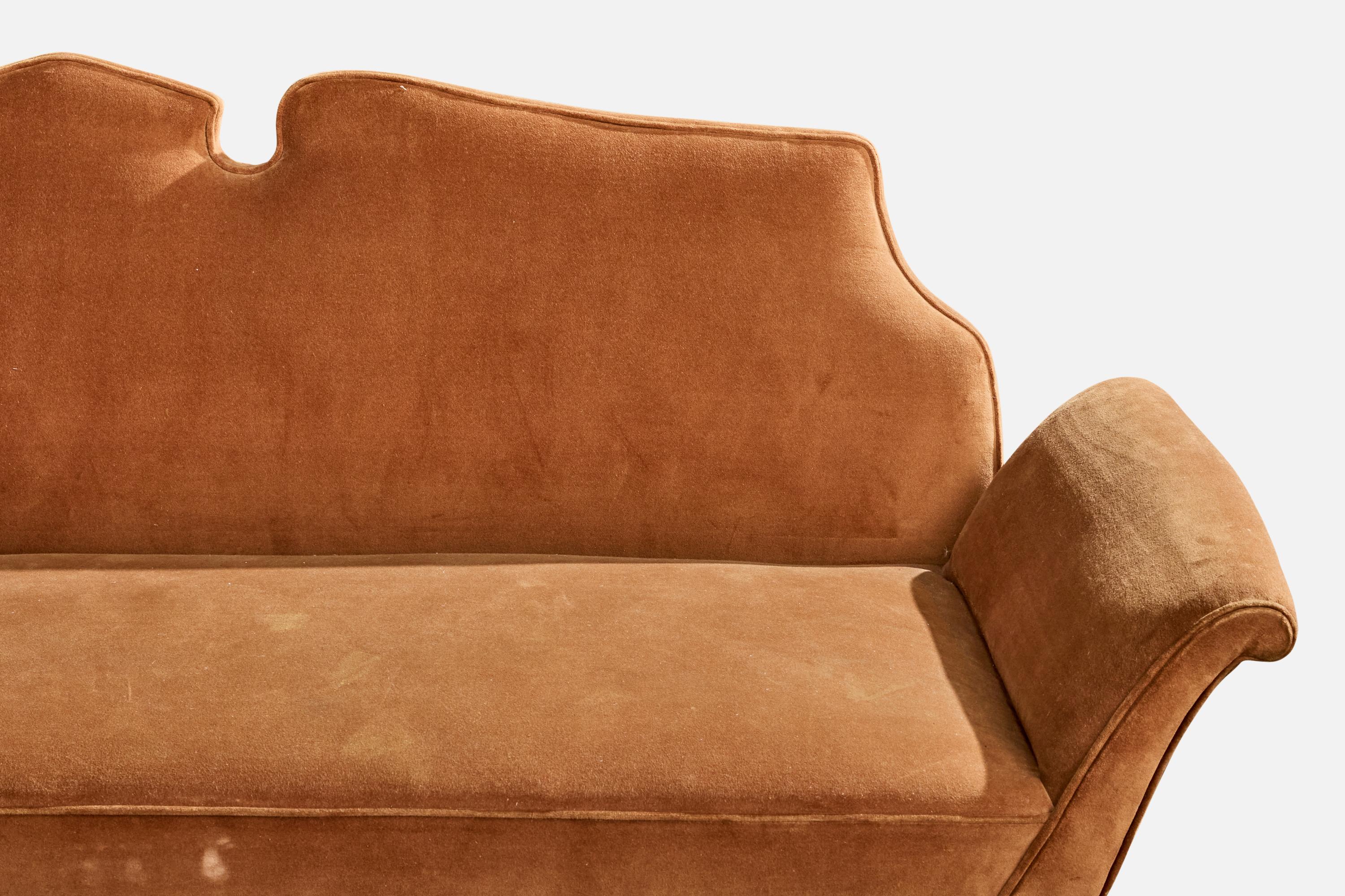 Salvatore Dinucci, Canapé, Wood, Velours, Brésil, années 1950 en vente 2