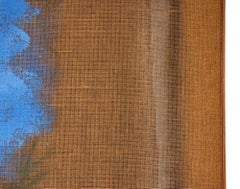 Blue Mass on Black - Mixed Media Paint by Salvatore Emblema - 1982