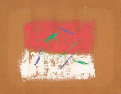 Untitled - Pigments on Jute Canvas - 1980s