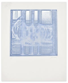 Composition - Original Screen Print on Metal by Salvatore Emblema - 1970