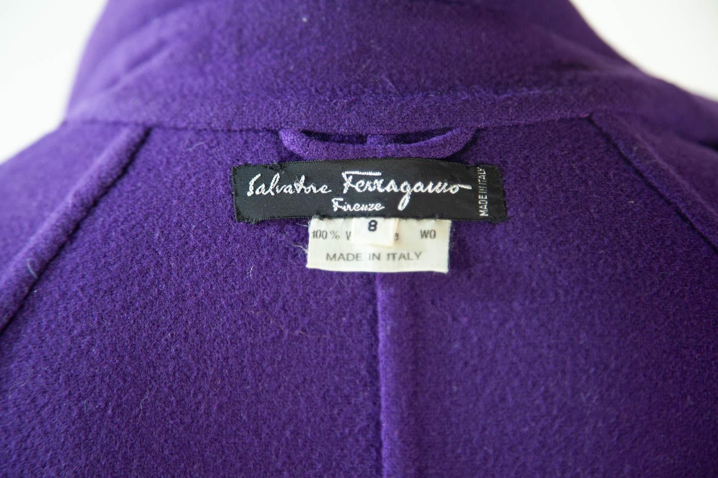 Salvatore Ferragamo, 20th Century, Eggplant, Wool Trench Coat

Light weight, stunning deep purple color trench coat in excellent condition. 

Sz8