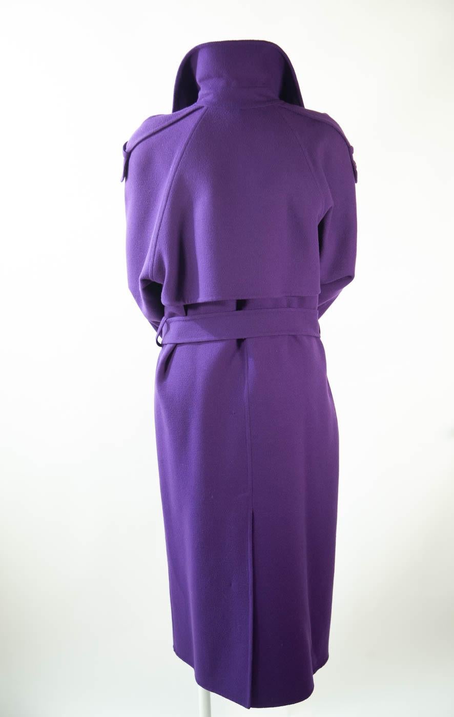 purple trench coat mens