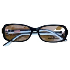 Salvatore Ferragamo 2613 53-15  Lunettes d'oreilles 001 135 à monture noire et lunettes transparentes 