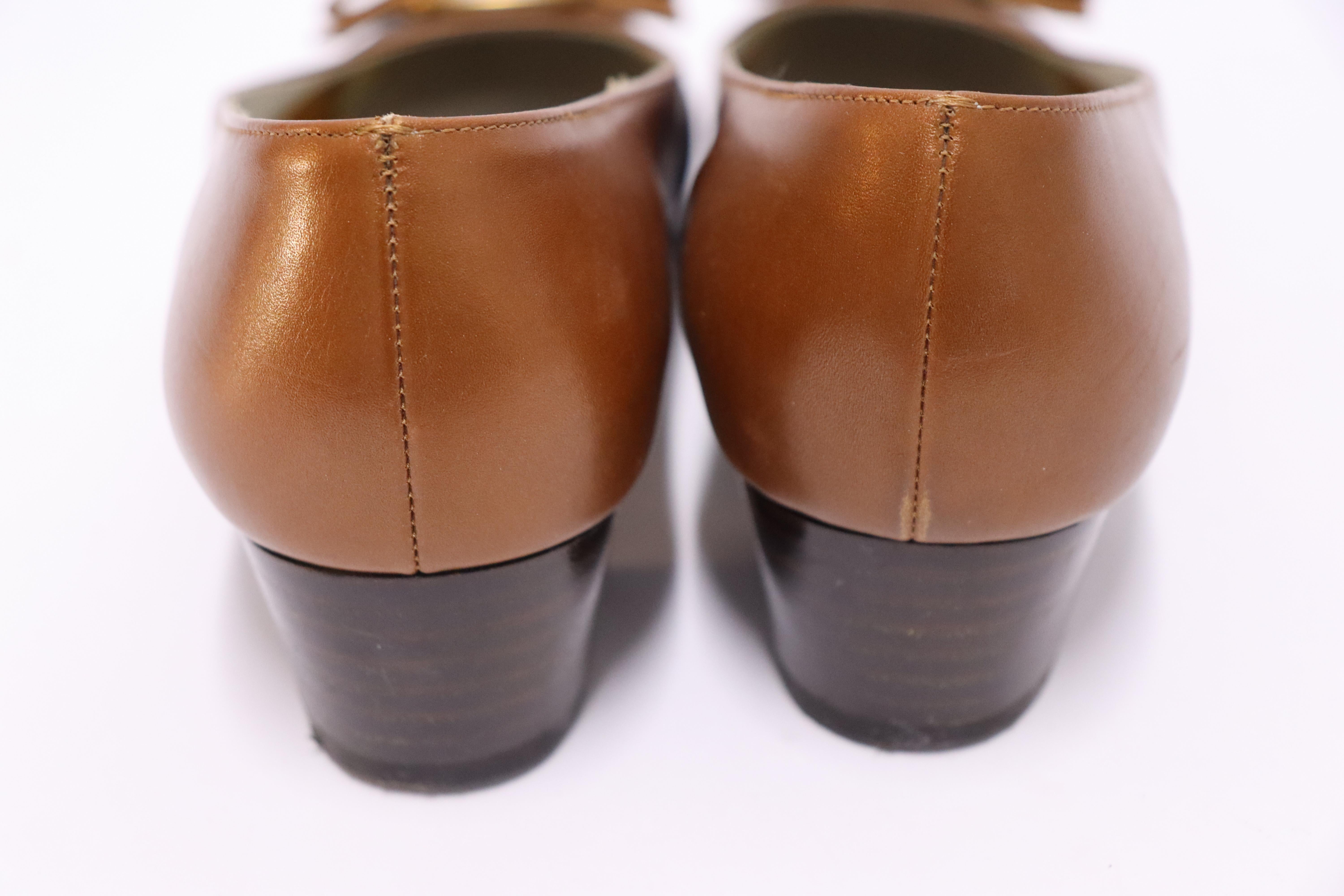 Salvatore Ferragamo 7.5 US Tan Leather Vara 1 Pumps 30 3