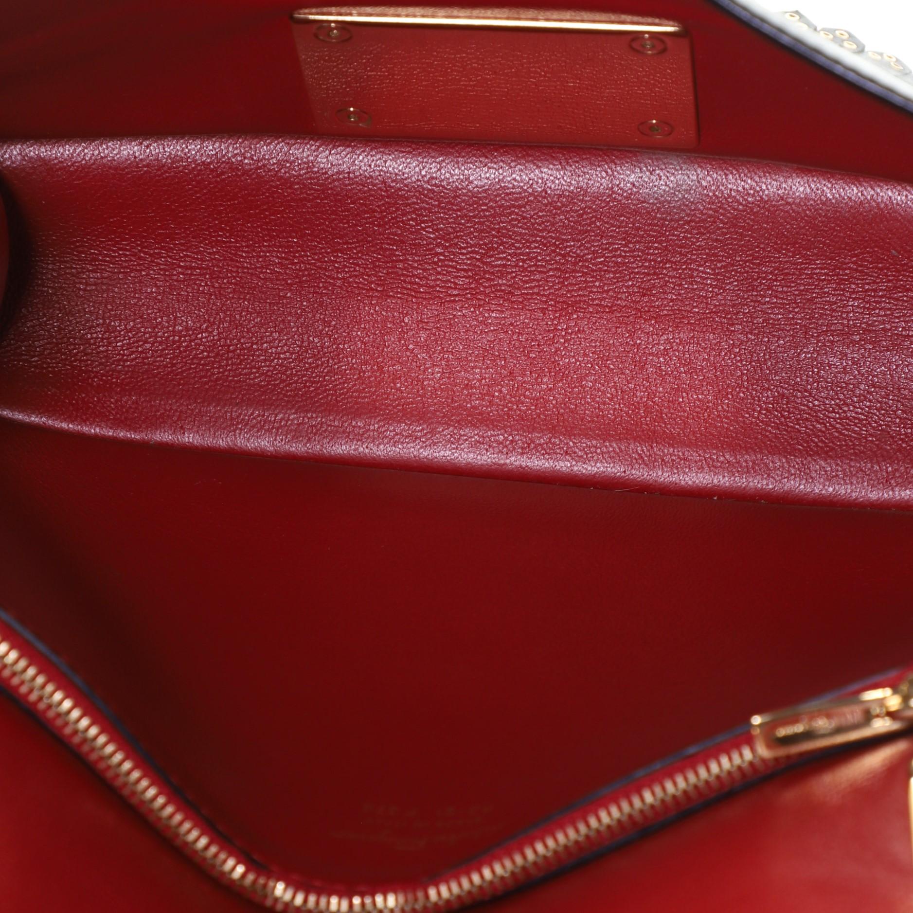 Salvatore Ferragamo Aileen Shoulder Bag Leather with Grommet Detail Mediu In Good Condition In NY, NY