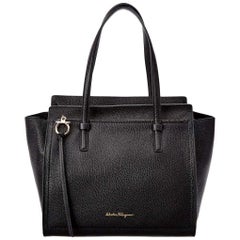 Salvatore Ferragamo Amy Leather Black Tote Ladies Bag 21F215612616