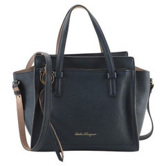 Salvatore Ferragamo Amy Tote Pebbled Leather Mini