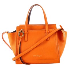 Salvatore Ferragamo Amy Tote Pebbled Leather Small