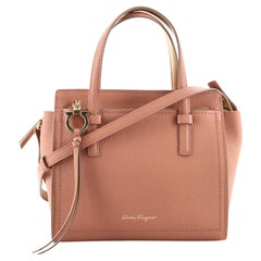 Salvatore Ferragamo Amy Tote Pebbled Leather Small