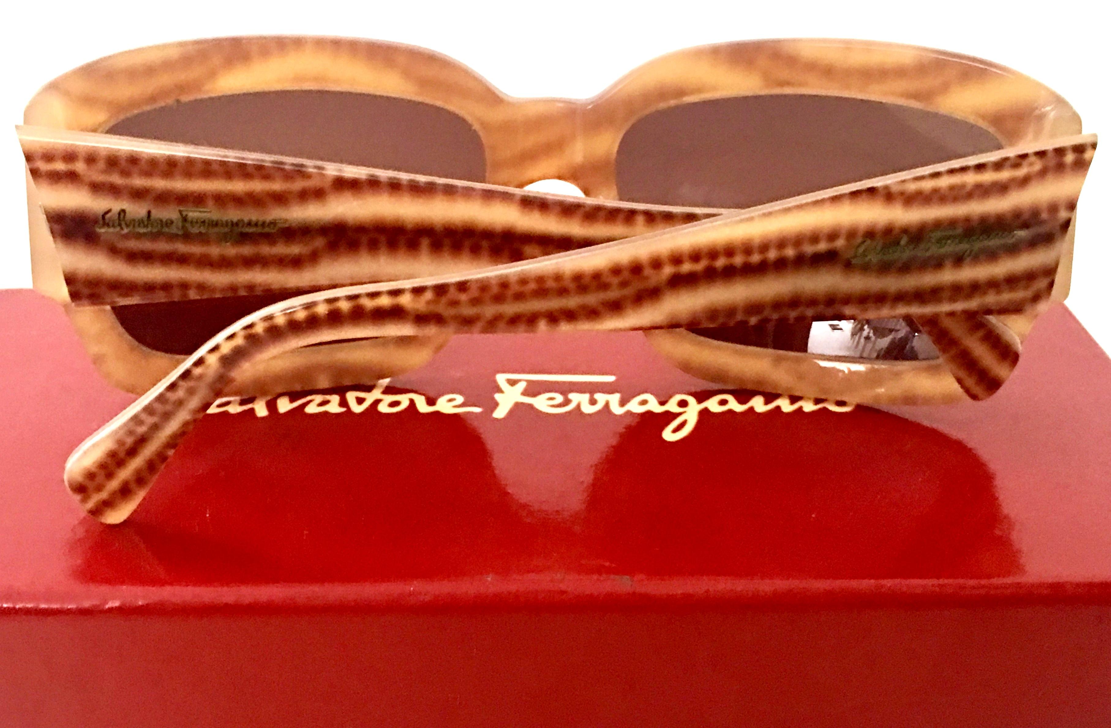 Women's or Men's Salvatore Ferragamo Animal Print Sunglasses For Sale