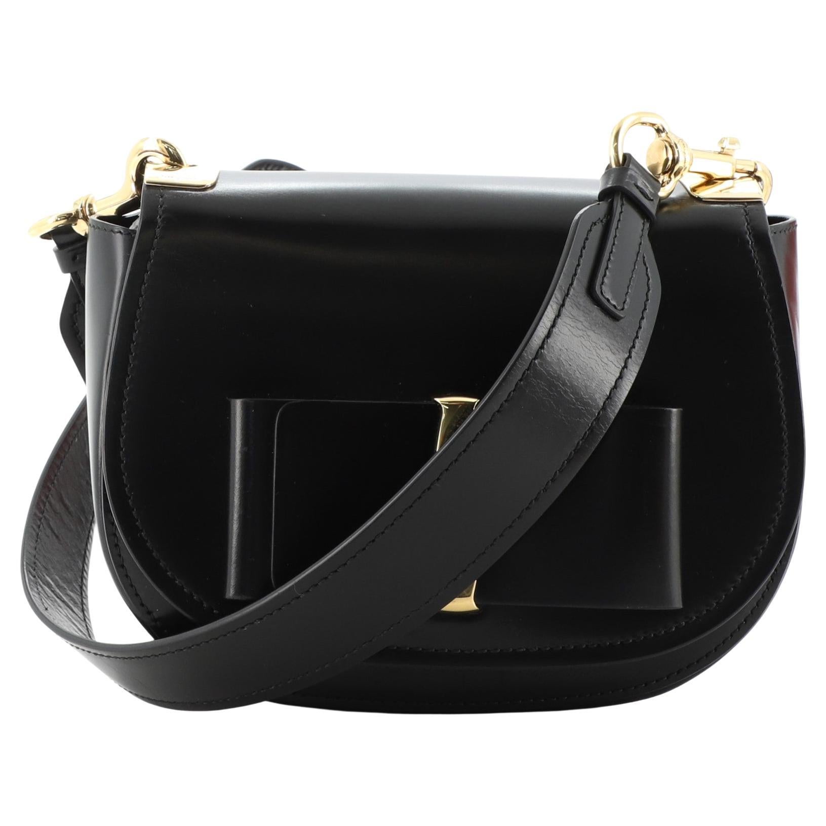 Salvatore Ferragamo Anna Vara Flap Shoulder Bag Leather Small